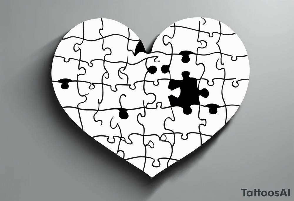 One single Puzzle Piece: A fine, clean outline with no shading, keeping the design light and elegant.
Filled Heart: A small, solid black heart placed inside the puzzle piece. The contrast between the outlined puzzle and the filled heart adds depth and highlights the heart as a symbol of your bond.
Handwritten Text: Beneath or slightly to the side of the puzzle piece, your sister’s words “to my favorite sister,” carefully preserving the integrity of her handwriting.
This will create a balanced, meaningful design that's simple yet full of emotion—perfect for a small ankle tattoo. tattoo idea