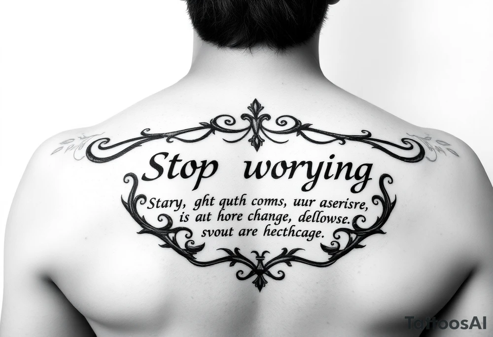 Bible verse 
Lillie 11:27:37
Stop Worrying Mecca 
Mae 12:31:17 tattoo idea