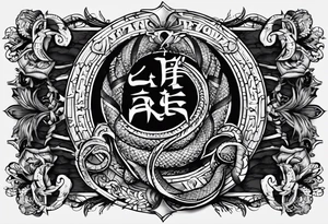The Luke 10:19 bible verse: "Behold, I give unto you power to tread on serpents and scorpions, and over all the power of the enemy: and nothing shall by any means hurt you" tattoo idea