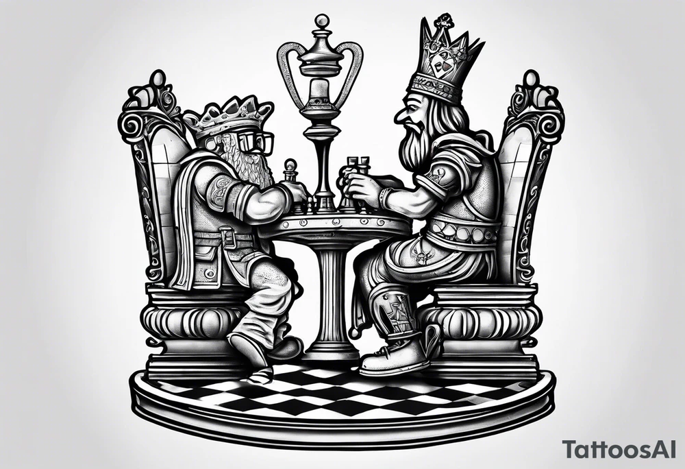 SpongeBob playing chess with Marcus Aurelius tattoo idea SpongeBob playing chess with Marcus Aurelius tattoo idea