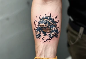 Blastoise using hydro pump tattoo idea