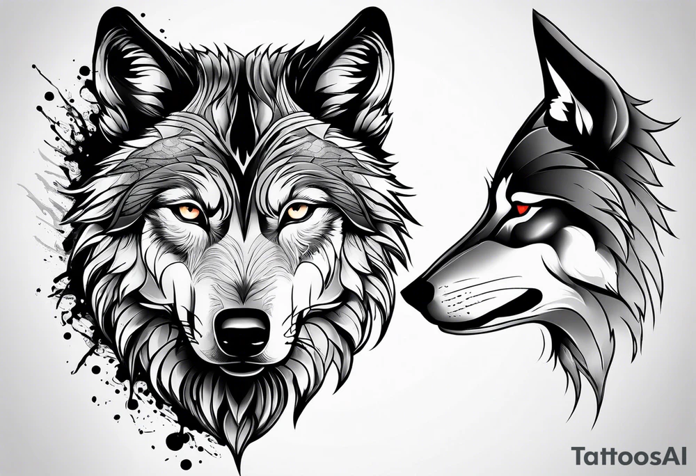 Wolf tattoo idea
