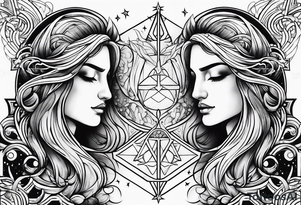 Gemini virgo symbols together tattoo idea