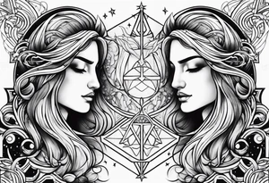 Gemini virgo symbols together tattoo idea