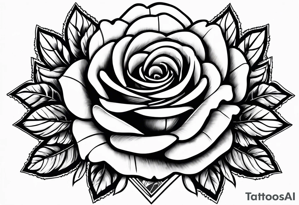 locs, money, crown, rose tattoo idea