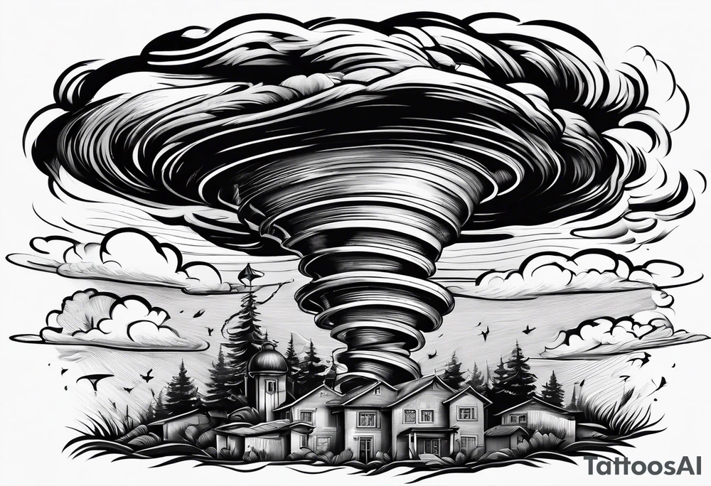 Tornado tattoo idea