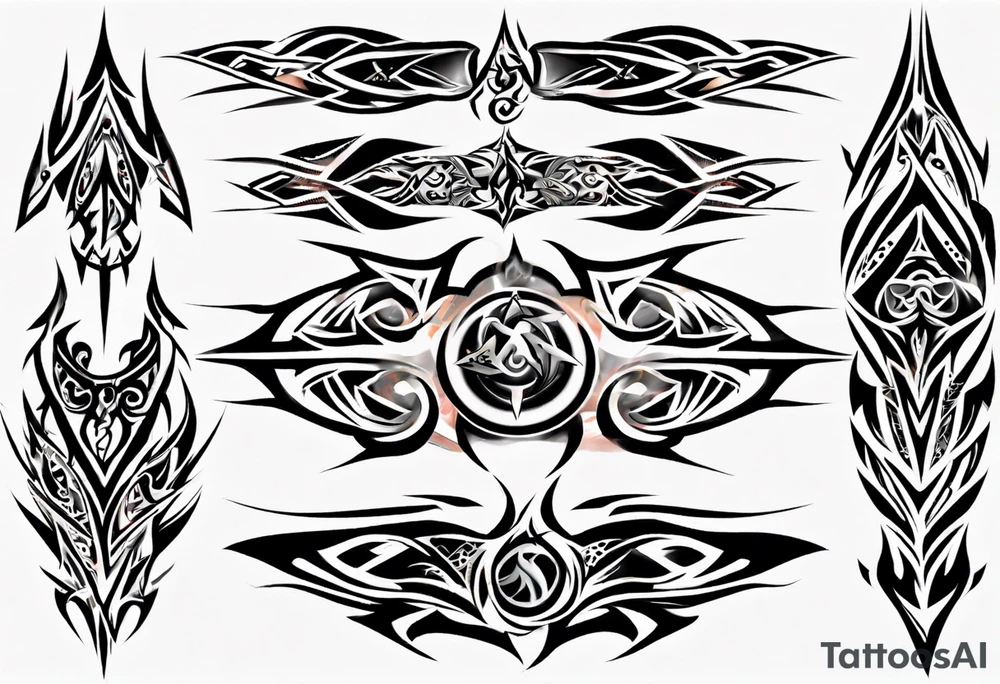 tribal full sleeve tattoo idea