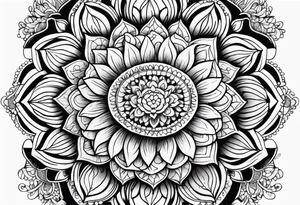 Mandala flower full back tattoo tattoo idea