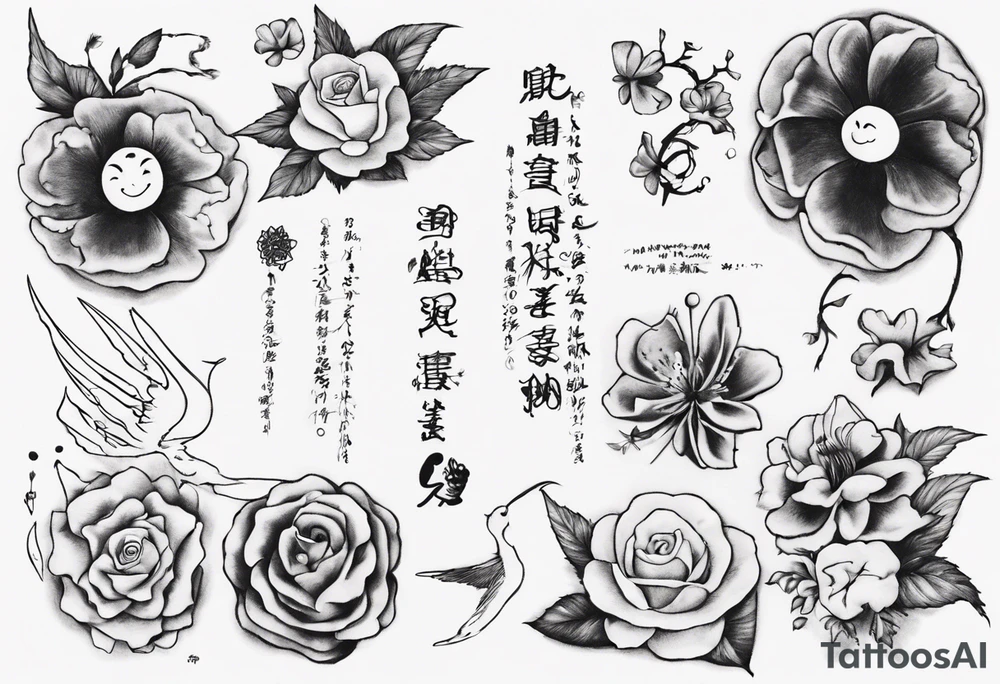 “ I think the meaning of my happiness is you” lyrics tattoo idea