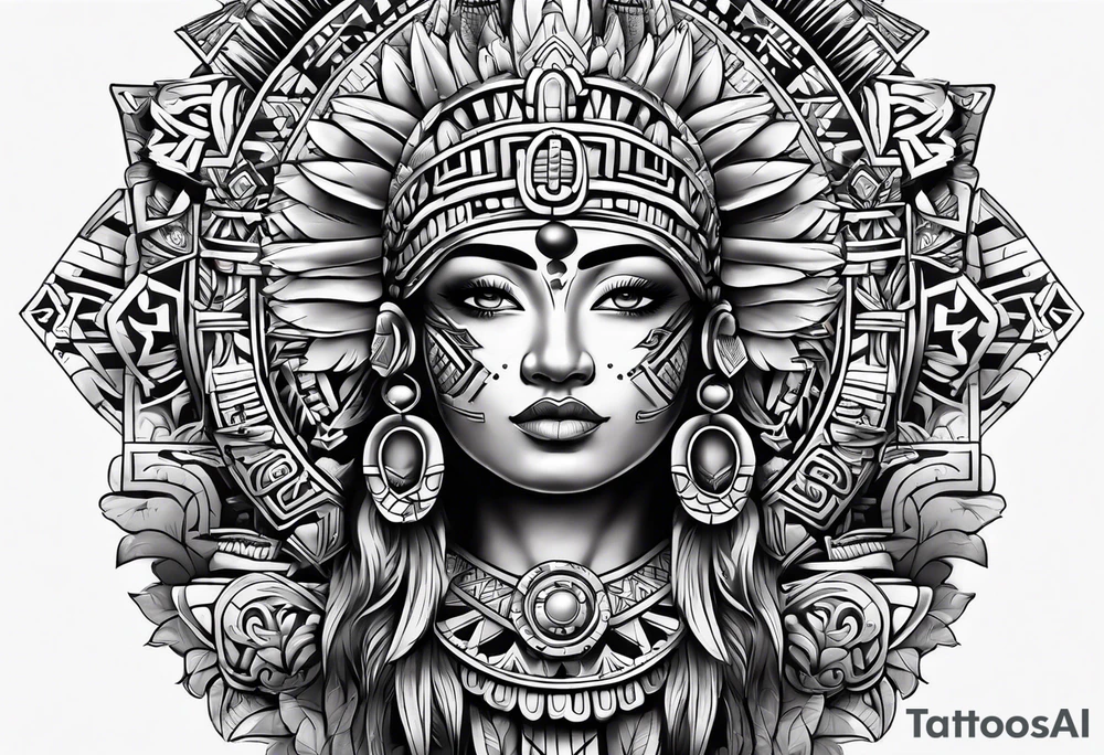 aztec sleeve tattoo idea