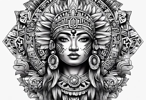 aztec sleeve tattoo idea