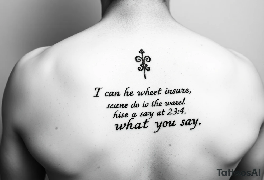 psalm 23:4 forearm tattoo and state what it says small size tattoo idea