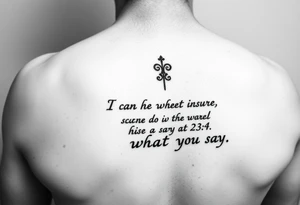 psalm 23:4 forearm tattoo and state what it says small size tattoo idea