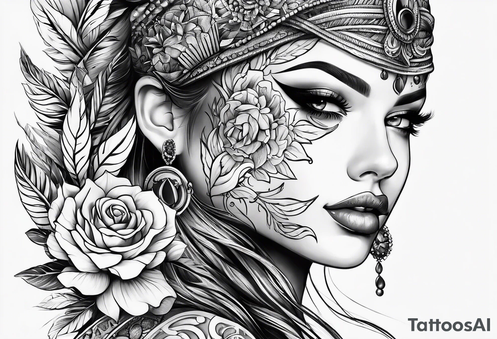 Dwie głowy tattoo idea