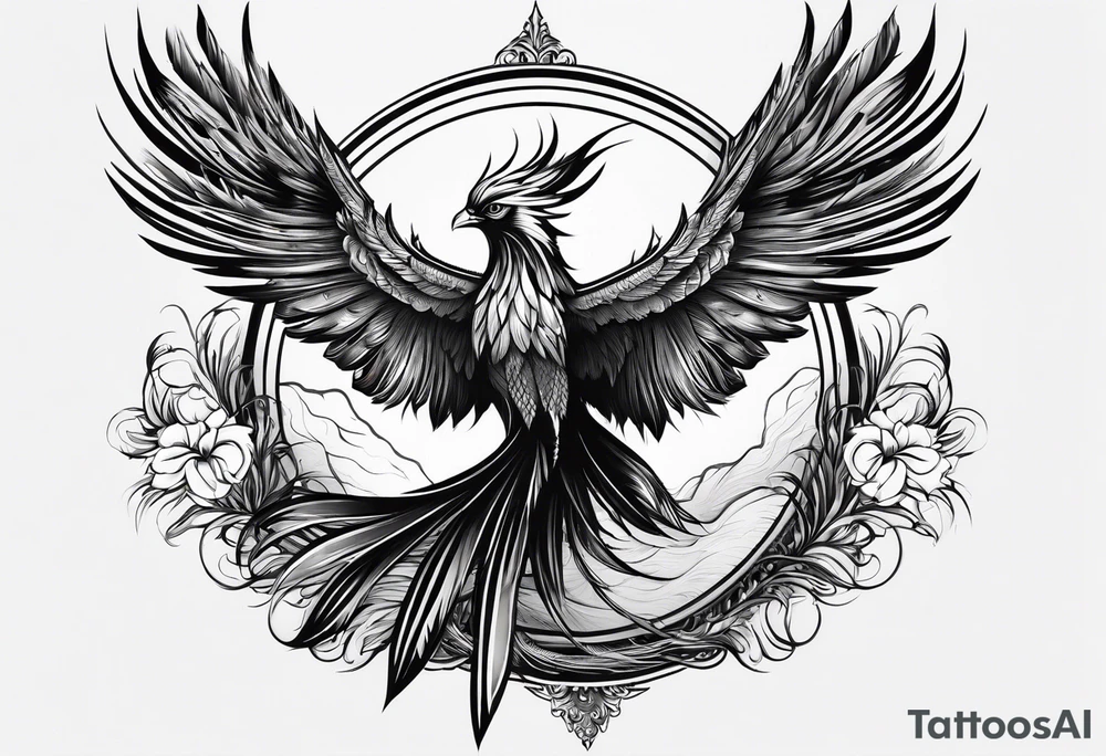 phoenix with extra long tail feathers
long neck tattoo idea
