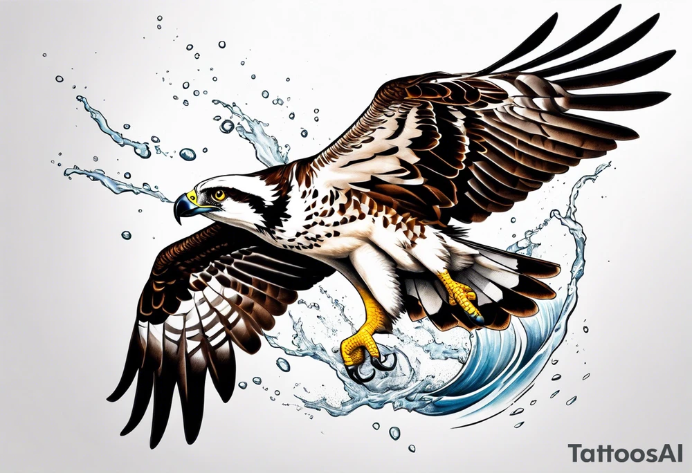 osprey diving tattoo idea
