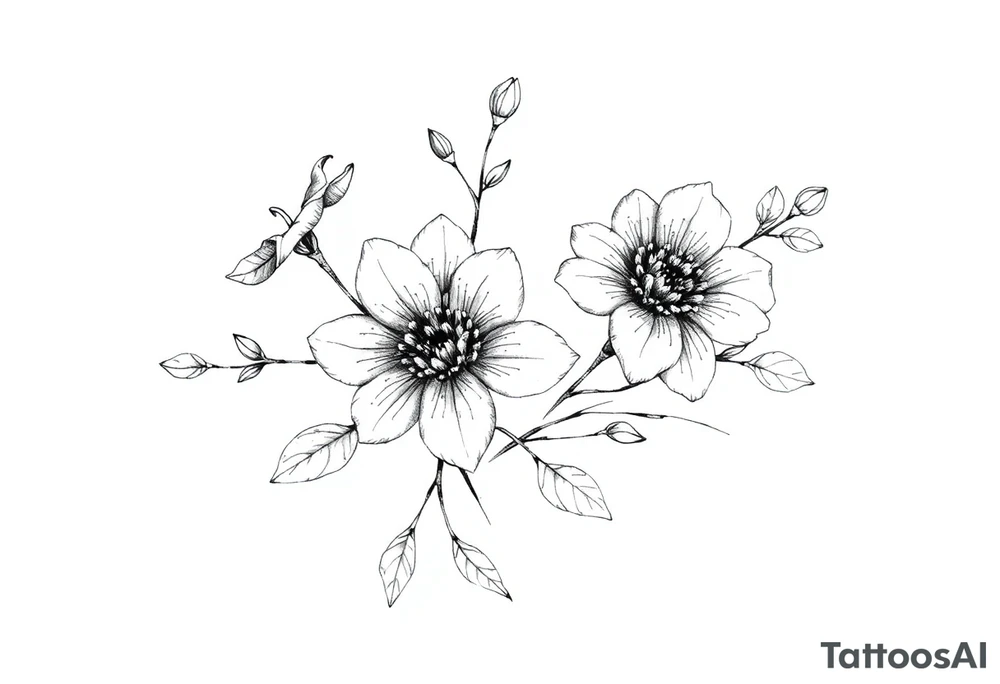 Small Flowers tattoo idea