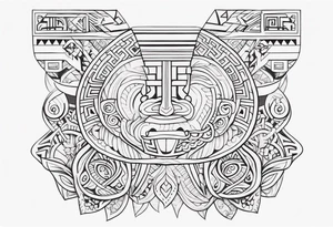 Polynesian neck to chin tattoo tattoo idea