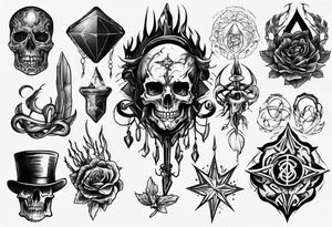Sketches of black and black tattoo idea