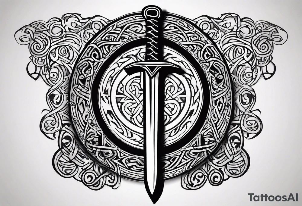 Viking sword Valhalla symbol tattoo idea