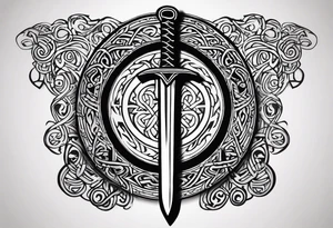 Viking sword Valhalla symbol tattoo idea