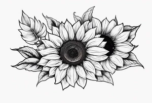 Sunflower sleeve tattoo idea
