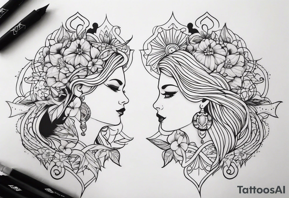 Matching tattoo with friend tattoo idea