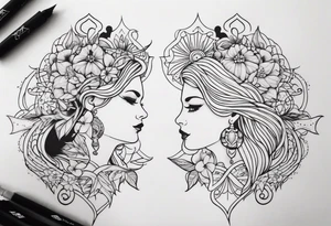 Matching tattoo with friend tattoo idea