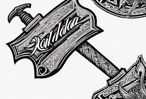 Valhalla chains
 sword tattoo idea