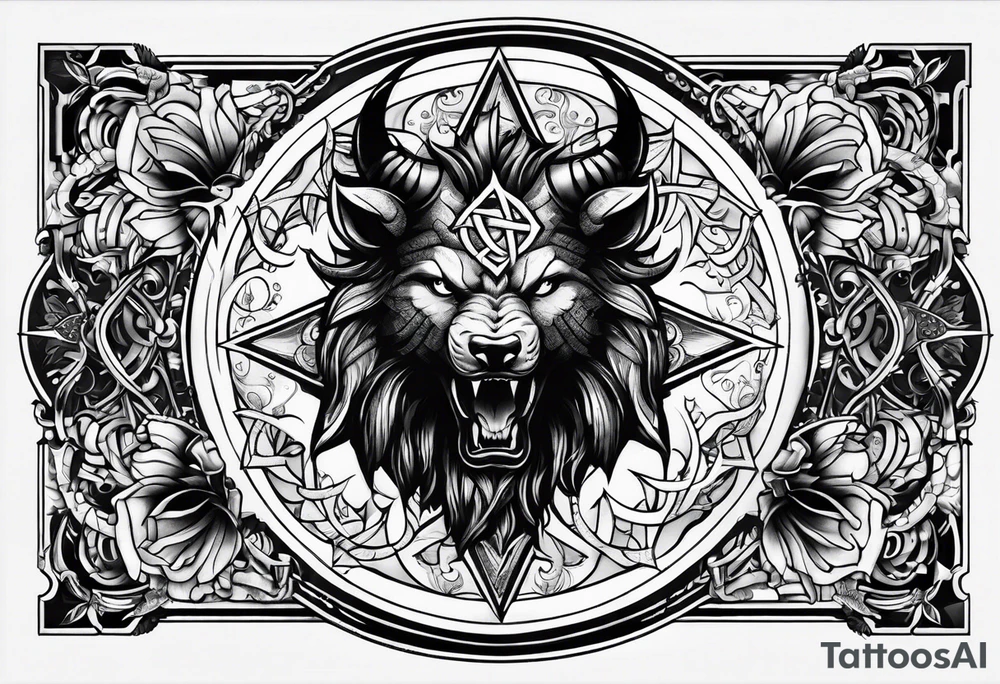 Satanic tattoo idea