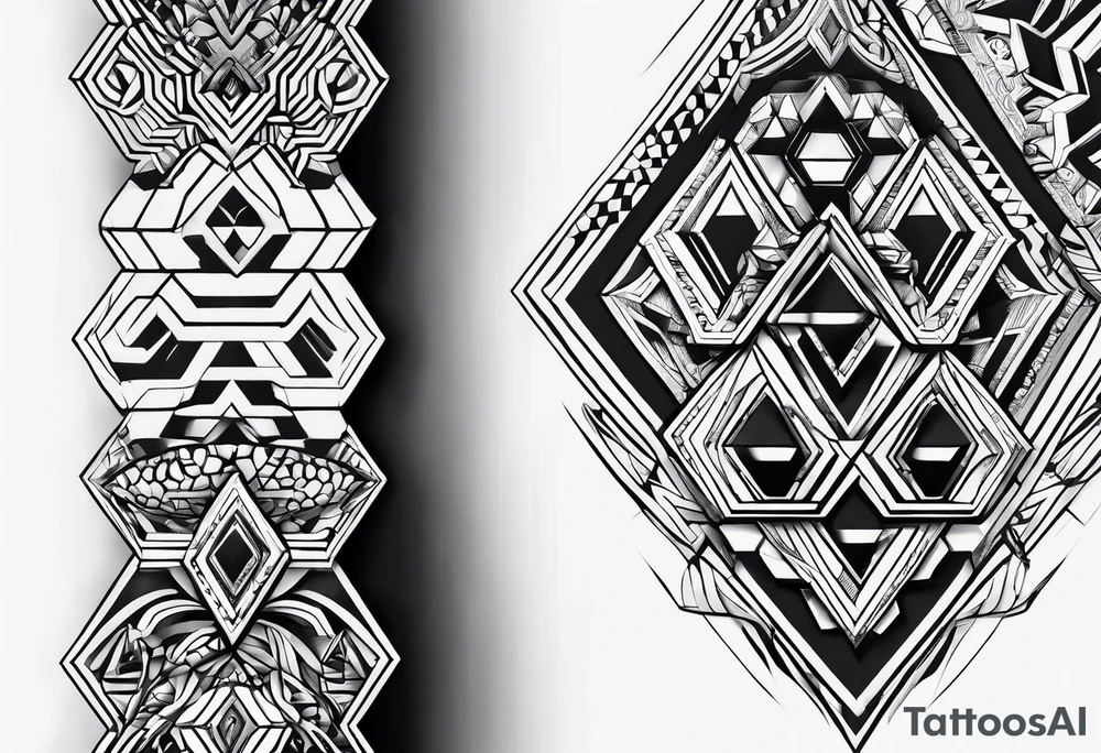 Tribal honeycomb tattoo idea