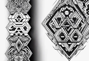 Tribal honeycomb tattoo idea