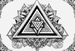 triangle and spiral tattoo idea