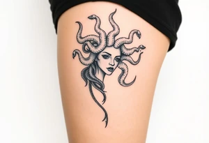 medusa  with snakes coming out of her head tattoo idea