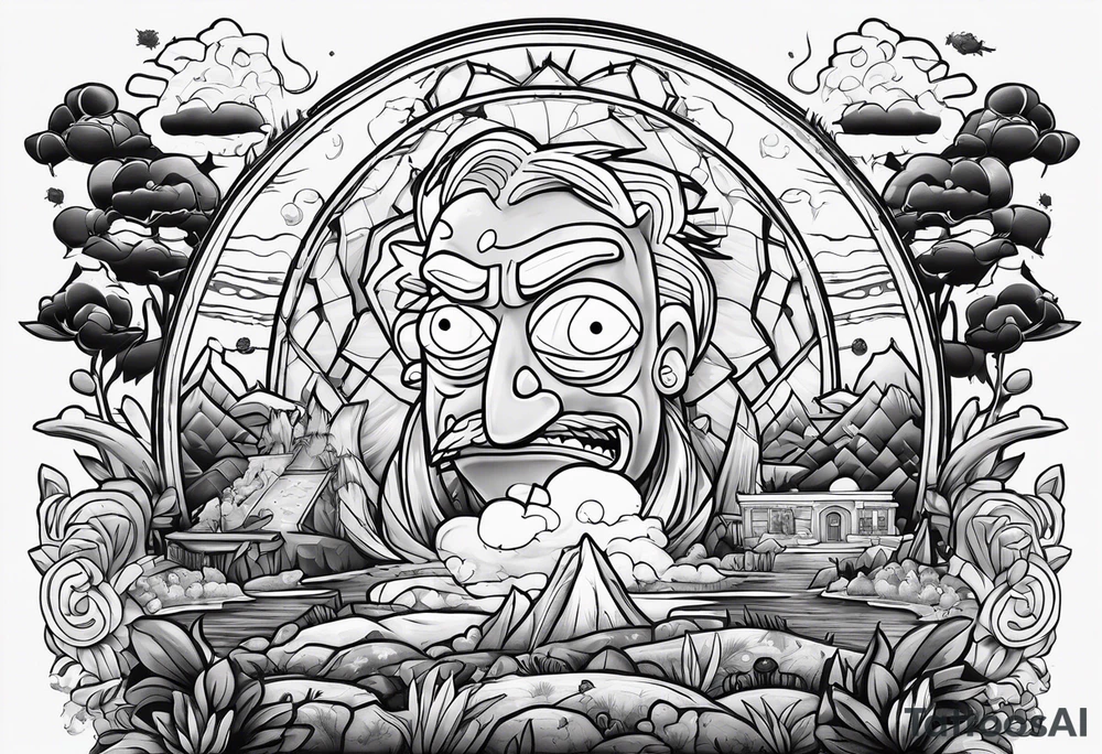 rick and morty tattoo idea