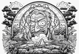 rick and morty tattoo idea