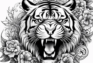 chinesische Mauer mit Tiger Ratte und schlange tattoo idea