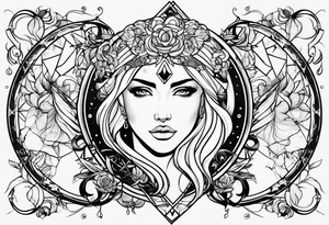 Virgo and Sagittarius zodiac signs combined tattoo idea