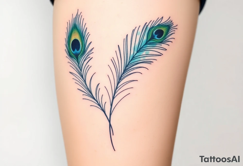 Peacock feathers tattoo idea