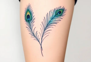 Peacock feathers tattoo idea