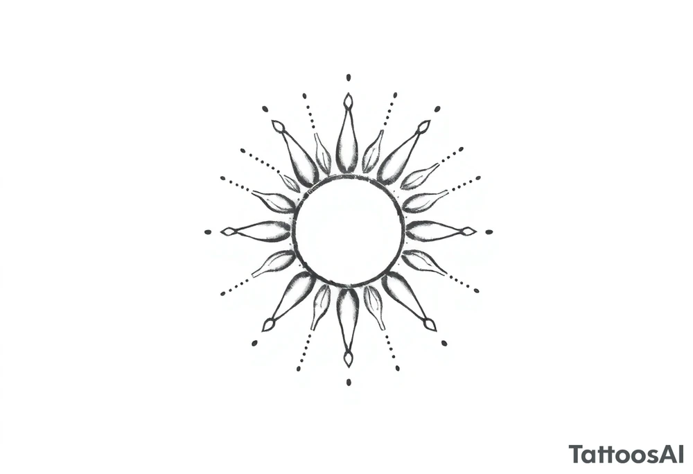 Sun tattoo idea