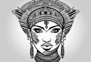 Nigerian pattern tribal tattoo tattoo idea