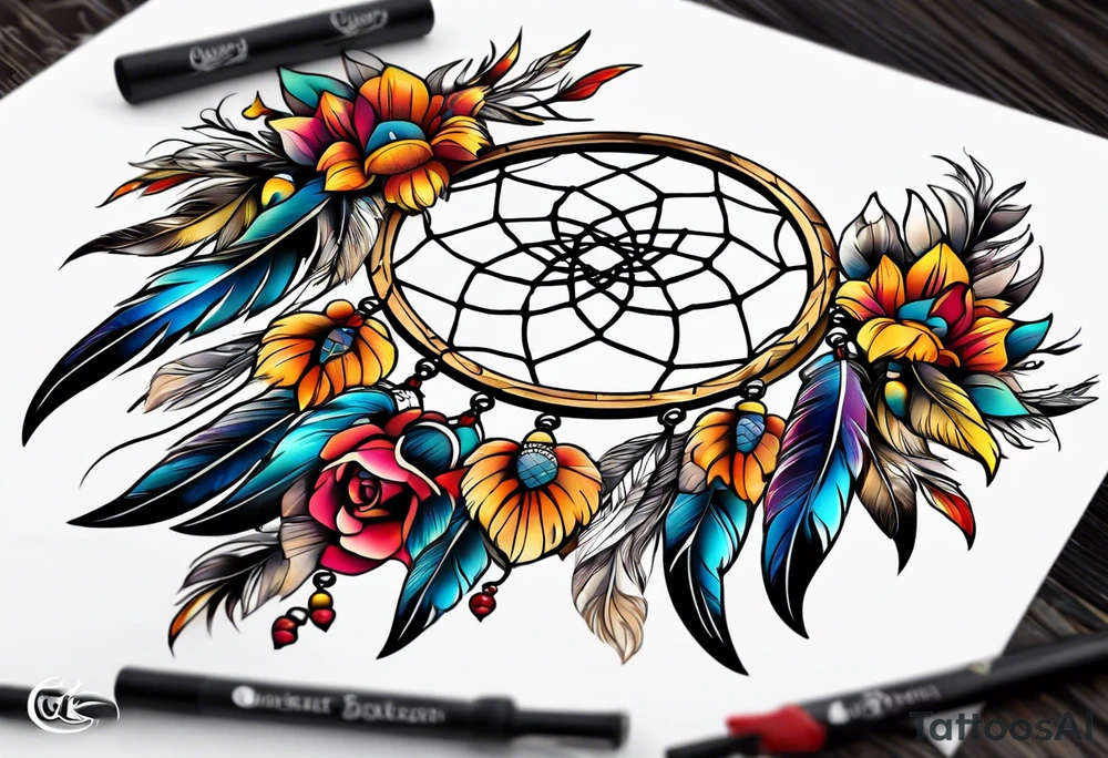 dream catcher tattoo idea