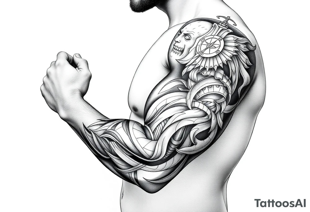 Computer code software developer, father of 6, masculine , strength, overcome, Libra, tattoo idea