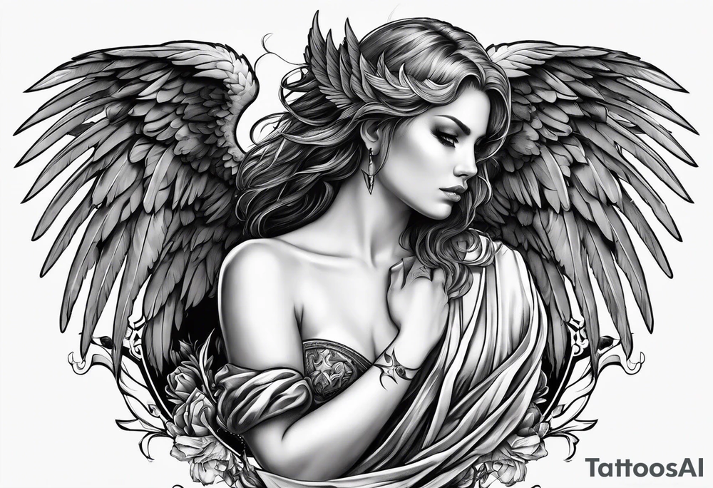 Fallen angel Lucifer tattoo idea