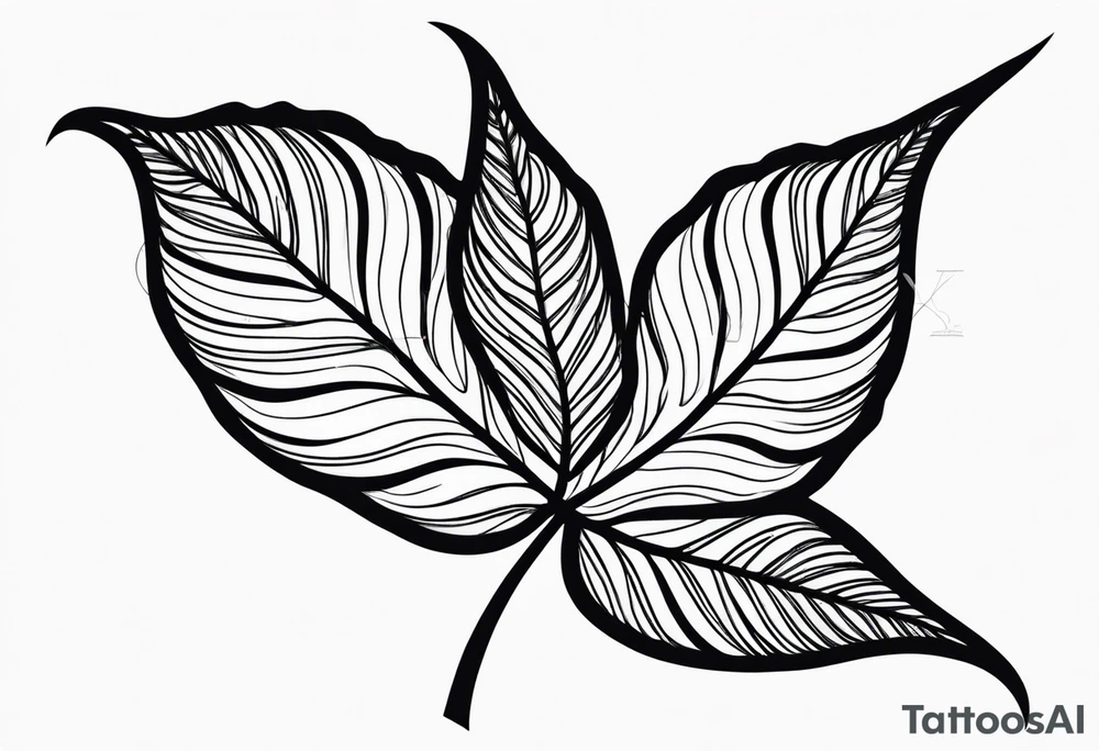 Leaf with Lydia in it tattoo idea