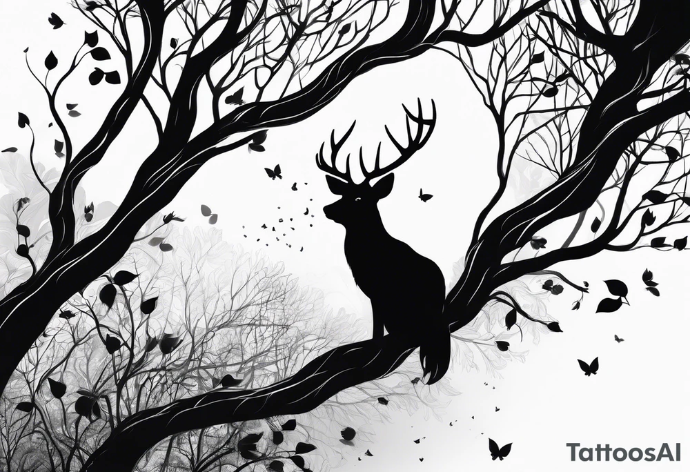 Wald silhouette tattoo idea