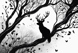 Wald silhouette tattoo idea