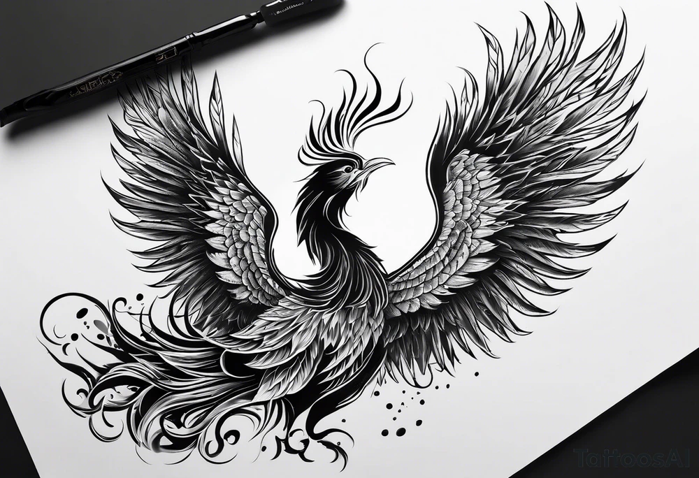 phoenix being reborn tattoo idea