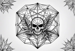 A diamond jewel with a pot leaf and a spiderweb tattoo idea